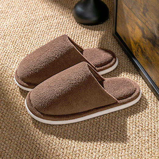 秋冬必入❗35.9元到手2双【三浦植造珊瑚绒拖鞋】采用PVC+高密珊瑚绒材质、莫兰迪色系高级感拉满，家居穿搭两不误【双11家居生活福利专场】 商品图9