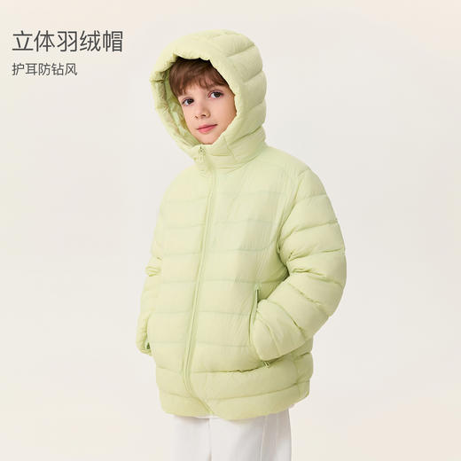 马克珍妮男童超轻温暖连帽羽绒服2025年冬装新款551637 商品图3