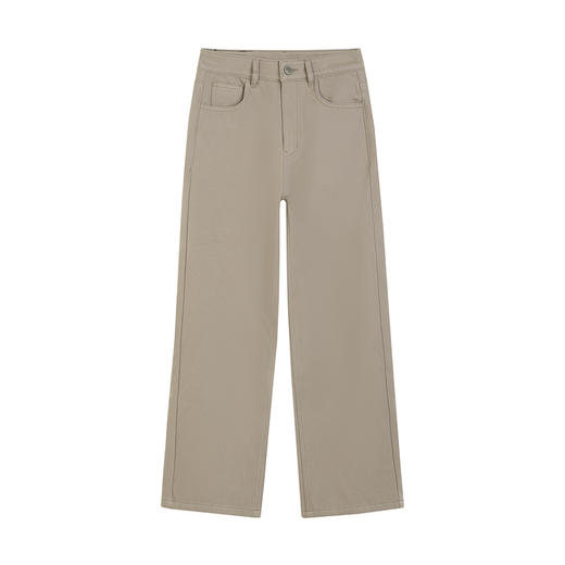 NEELLY纳俪商场同款冬新款浅色直筒牛仔裤女小个子百搭显瘦阔腿裤N25114H04571 商品图3