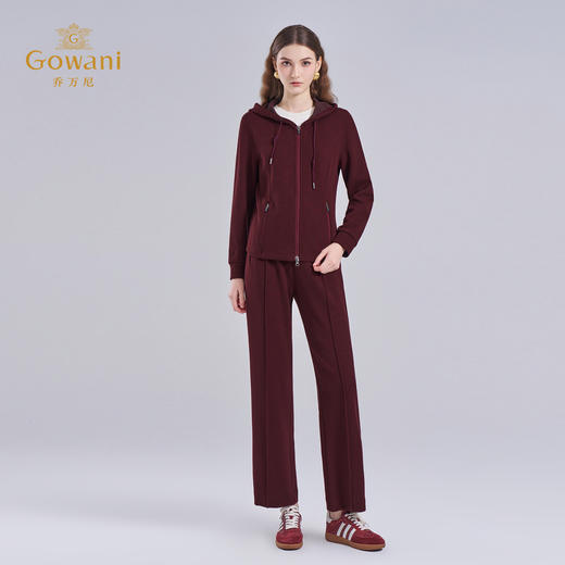 乔万尼2025冬新品休闲轻复古连帽减龄短款外套ED4B707 商品图2