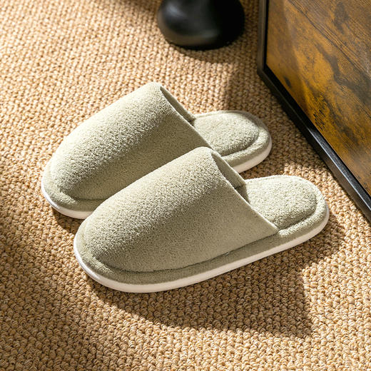 秋冬必入❗35.9元到手2双【三浦植造珊瑚绒拖鞋】采用PVC+高密珊瑚绒材质、莫兰迪色系高级感拉满，家居穿搭两不误【双11家居生活福利专场】 商品图6