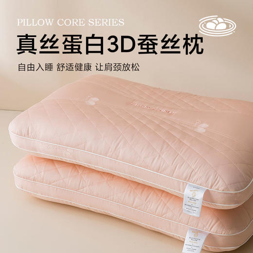 🌙 贵妇级睡眠SPA！躺进这片【真丝蛋白3D蚕丝枕】每晚安睡=给脸蛋做深层滋养！💕从接触枕头第一刻开始尊享舒适睡眠体验 商品图0