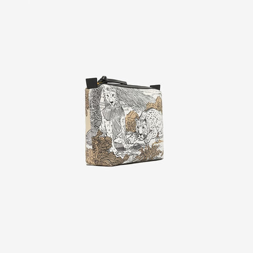 订购6周到｜Inoui Editions-CITY TASCA HISTOIRE-狮子 豹子 黑色 化妆包［法国设计师］ 商品图1