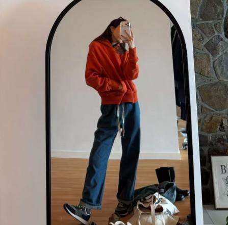 ROMI STUDIO“复古时髦”湖水蓝色环保洗水松紧腰牛仔裤 RWCAX96276 商品图0