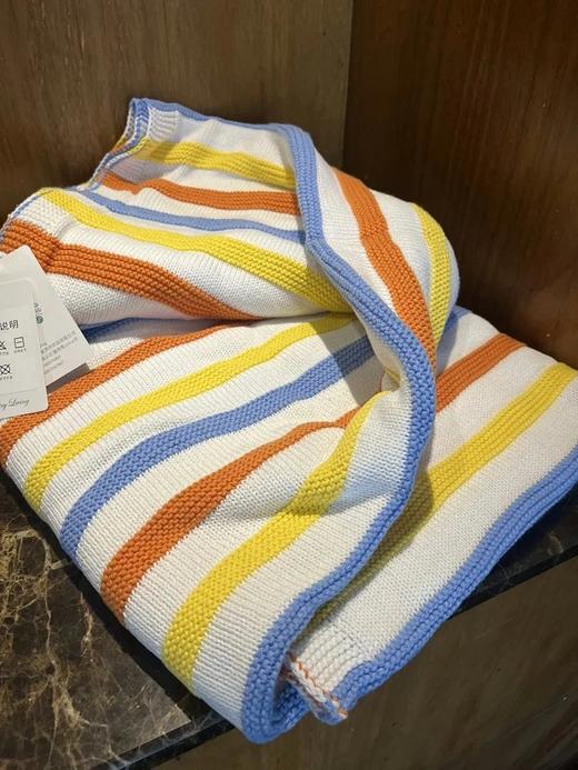 出口北欧转内销！【纯棉针织毯】每一根纱线都经过精梳工艺，触感细腻亲肤；采用针织工艺编织，条纹纹理清晰立体！WD 商品图4