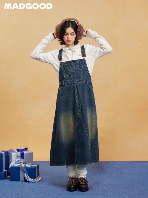 马得工地/MDGDLYQ141184/小房子口袋背带牛仔裙 商品图0