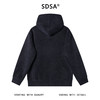 SDSA男士秋冬新款痞帅男装韩版时尚绒毛波浪线抽绳连帽卫衣百搭潮 商品缩略图5