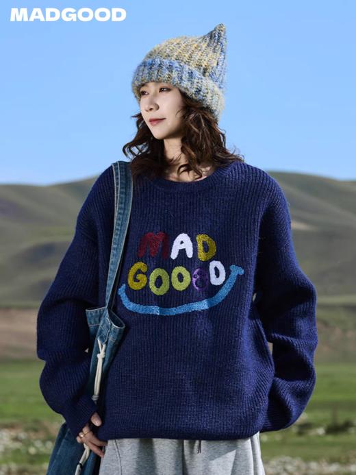 马得工地/MDGDMY244506/笑脸圆领毛衣 商品图1