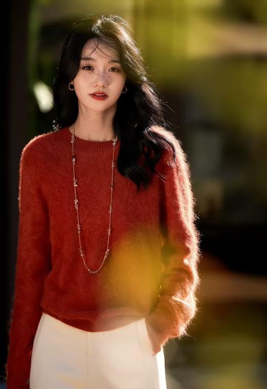 高奢高货阿尔巴斯山羊绒澳洲进口羊毛拉绒毛衣 商品图7