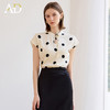 AD洋气减龄波点衬衫2025新款时尚短袖高级感新中式水滴领气质上衣 商品缩略图0