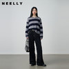 NEELLY纳俪商场同款冬季新款复古明线阔腿牛仔裤女时尚高腰长裤N25104H04524 商品缩略图0