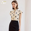 AD洋气减龄波点衬衫2025新款时尚短袖高级感新中式水滴领气质上衣 商品缩略图1