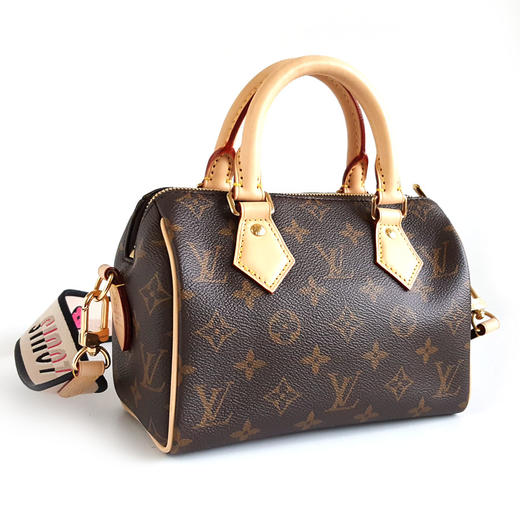 【98新】LV路易威登Speedy系列M46234老花黑肩带Speedy 20手提单肩包女士281025NJT02 商品图3