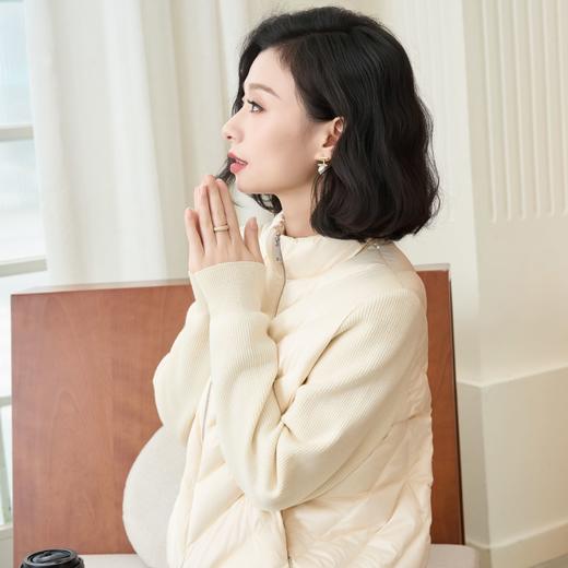 西子/清波羽绒95鹅绒蓬松排骨绗缝拼针织袖羽绒服/YRYF0371 商品图2