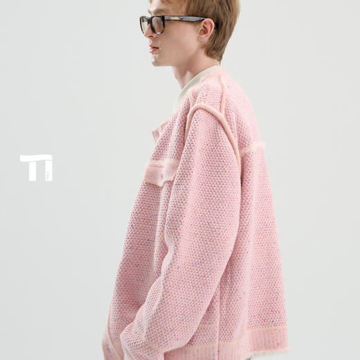 启世录TIWILLTANG“ 昼梦描边”桂花针撞色小香风夹克 商品图3