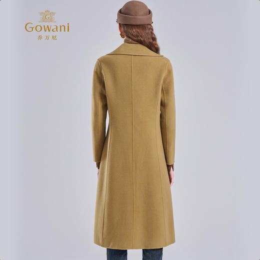 乔万尼重磅绵羊毛羊绒大衣西装领收腰设计外套EF4A223 商品图4