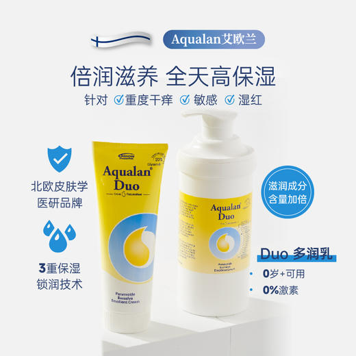 芬兰Aqualan艾欧兰身体乳养肤保湿倍润无刺激敏感肌润肤乳 商品图1