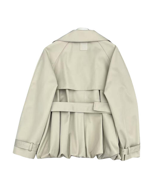 女款花苞腰带风衣外套zh014 商品图1