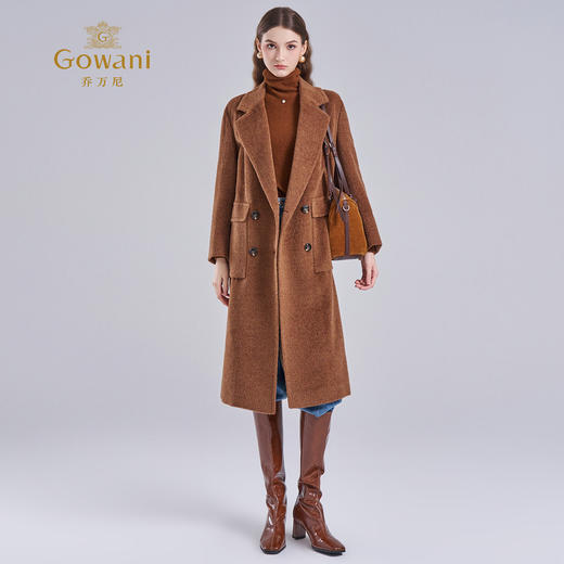 【绵羊毛】【羊驼毛】乔万尼秋冬新款大衣女秋冬加厚羊毛外套EF4A252 商品图3