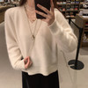 福利 金蘑菇菇 浣熊毛衣 / 软软轻轻 精致内搭组v领宽松毛衣 商品缩略图1