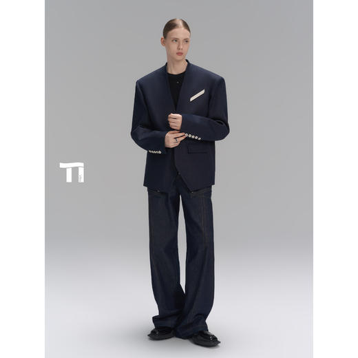 启世录TIWILLTANG“凌络锯戈”无领短款西装 商品图4