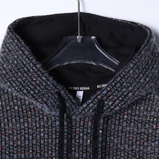 WY1232SDSA男士秋冬新款痞帅男装潮牌彩色绒毛抽绳连帽卫衣百搭宽松上衣 商品图2