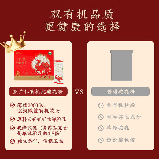 【有机纯驼乳粉试饮装20g*1】正广仁双峰驼奶双有机新疆奶源纯净高蛋白好喝不上火 商品图3