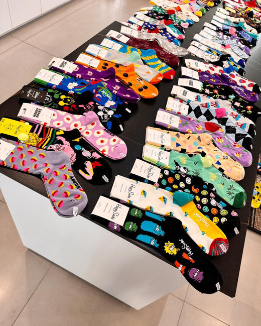 正品订单精梳棉happy袜子高筒袜5双 商品图2