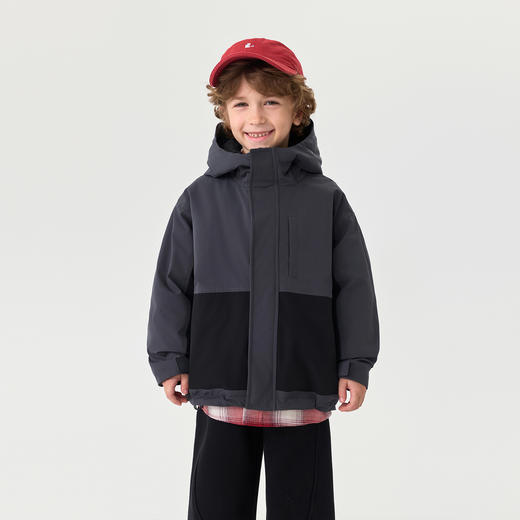 【无氟防泼水】马克珍妮男童轻盈防护夹棉软壳外套2025年秋装新款551235 商品图1