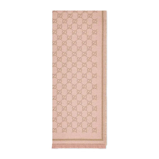 GUCCI 古驰 女士GG羊毛提花围巾 粉色 839035 3GAMQ 5864 商品图0