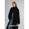 MAISON CECILE 高克重羊毛经典黑色廓形可立领长款毛呢大衣 商品缩略图1