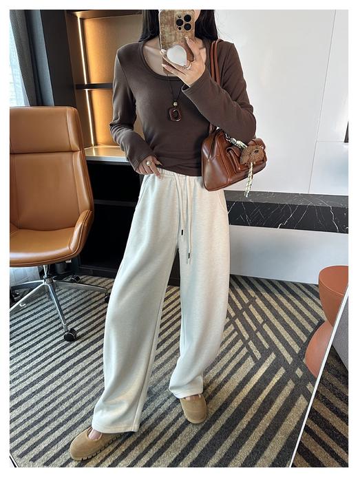 2566 女款秋冬加绒加厚 蚕丝羊毛绵绵裤 WK836 商品图6