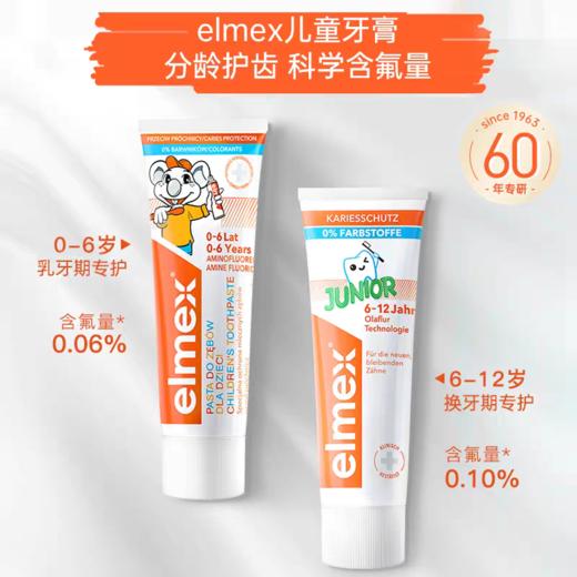 ELMEX艾美适婴童防蛀牙膏(0-6岁婴童款/6-12岁少儿防蛀款) 商品图2