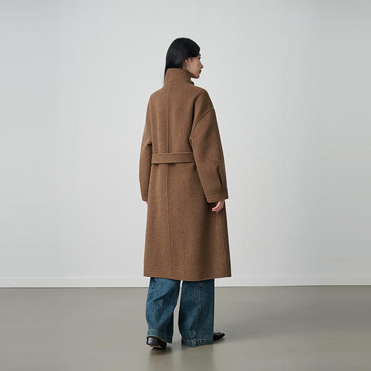 NEELLY纳俪商场同款冬新款时尚宽松立领双面呢大衣女优雅简约外套N25104N05513 商品图1