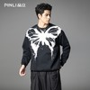 PINLI品立春季新款蝴蝶印花卫衣潮牌宽松套头休闲长袖男上衣B253109052 商品缩略图0