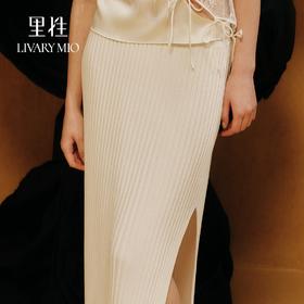 【明星同款】里性 LIVARY MIO 星芒-简约气质侧开叉显瘦直筒针织裙半身裙