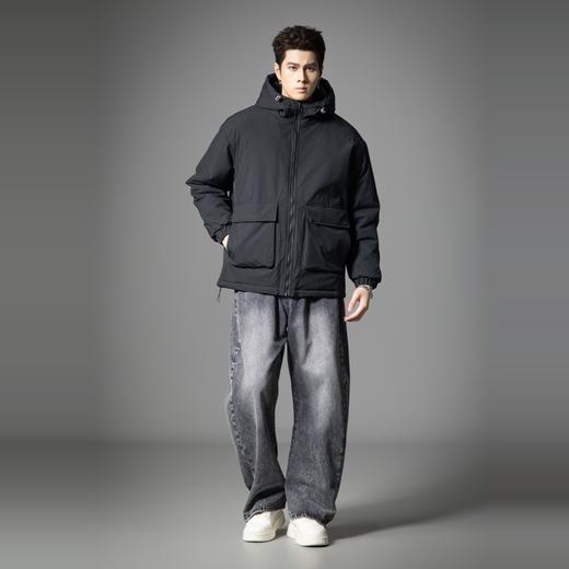 PINLI品立2025秋冬新款工装连帽棉衣外套潮牌休闲宽松男保暖棉服GD253105162 商品图4