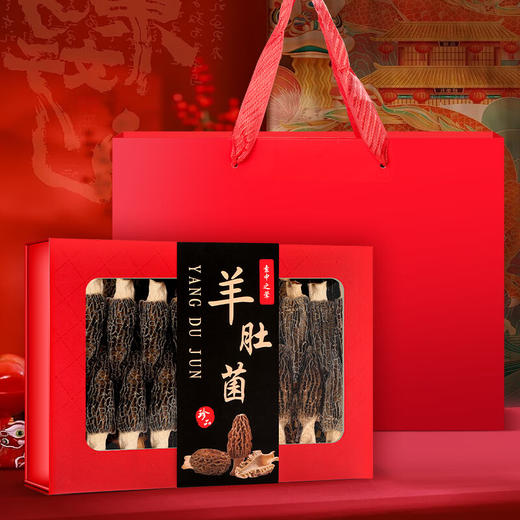 福东海 羊肚菌125g 约5-8cm菌菇干货煲鸡汤火锅食材 送礼长辈礼盒 商品图1