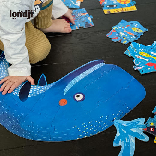 Londji 我的鲸鱼大朋友 拼图 36片 适合年龄3岁+ 西班牙玩具 PZ335U 商品图1