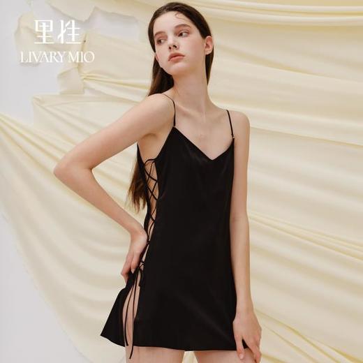【明星同款】里性 LIVARY MIO 真命性感桑蚕丝睡衣系带吊带睡裙 商品图2