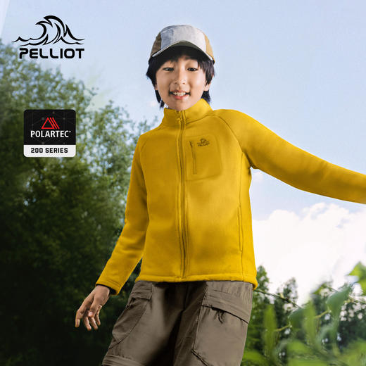 伯希和户外儿童抓绒衣Polartec 200防风保暖运动摇粒绒外套男女款 商品图0