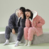 【夹棉暖衣】自然醒「怦然心动」贵妃绒三层加厚夹棉情侣睡衣冬季保暖珊瑚绒家居服女大码男士套装JLM 商品缩略图3