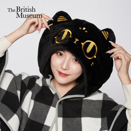 大英博物馆 盖亚·巴斯特系列 萌猫格纹披肩毛毯午睡毯 商品图0