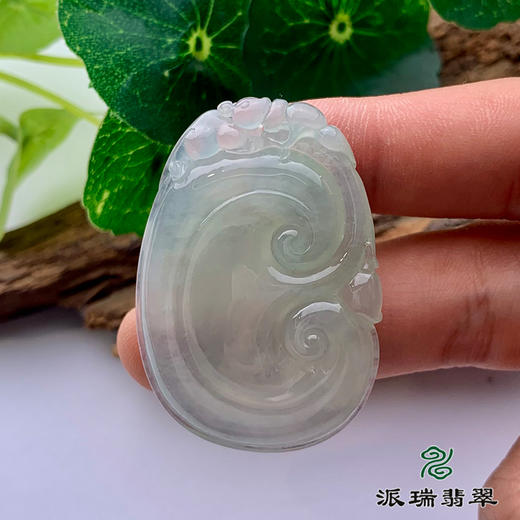 派瑞翡翠 翡翠挂件 糯冰 浅蓝 商品图3