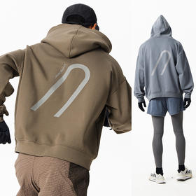 CryingCenter3M反光中性cleanfit慢跑马拉松越野跑加绒连帽卫衣