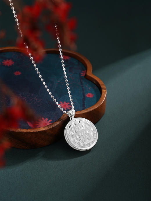 子佩集S990银【长沙枫景】套链项链【DSDZ008】纯银花丝珐琅彩大师工坊原创作品2510 商品图6