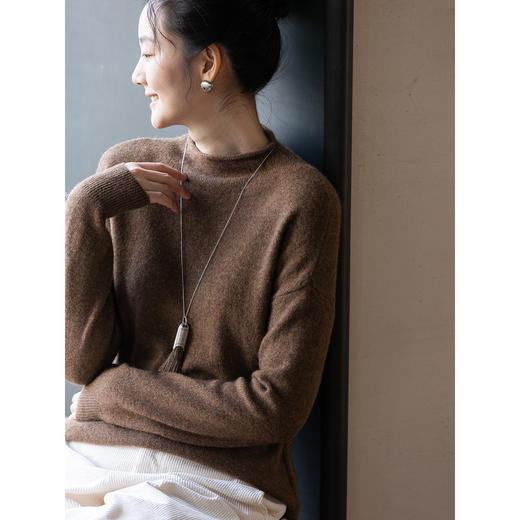 牧衣游原创 牦牛绒毛织混纺套头衫柔软亲肤百搭打底保暖毛衣 织界 商品图3