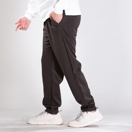 DRONKOO 2025 花色抽绳左前右后织唛针织复合厚休闲长裤 商品图2