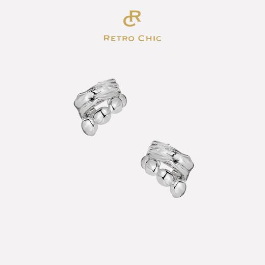 Mordern Art 现代艺术时期 | 银色海浪耳骨夹（1对） 商品图0