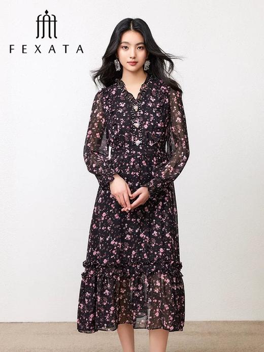 3楼FEXATA服饰(新百购)  浪漫碎花雪纺连衣裙 商品图1